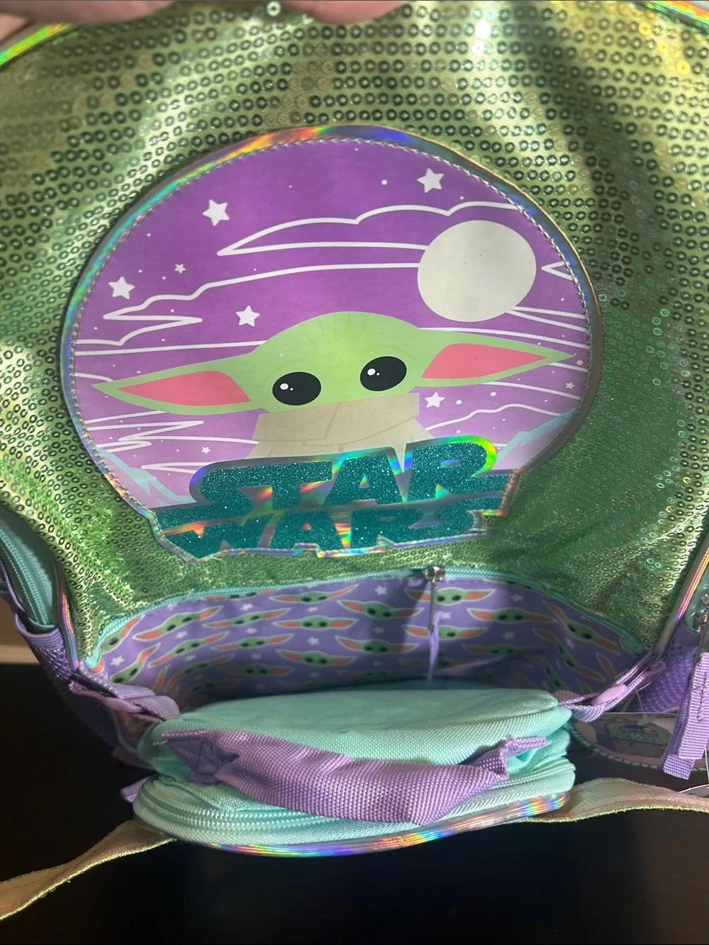 Disney Star Wars Mandalorian Baby Yoda Backpack With Lunch Bag Green BRAND NEW